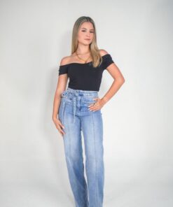 WIDE LEG JEANS DE LAZA