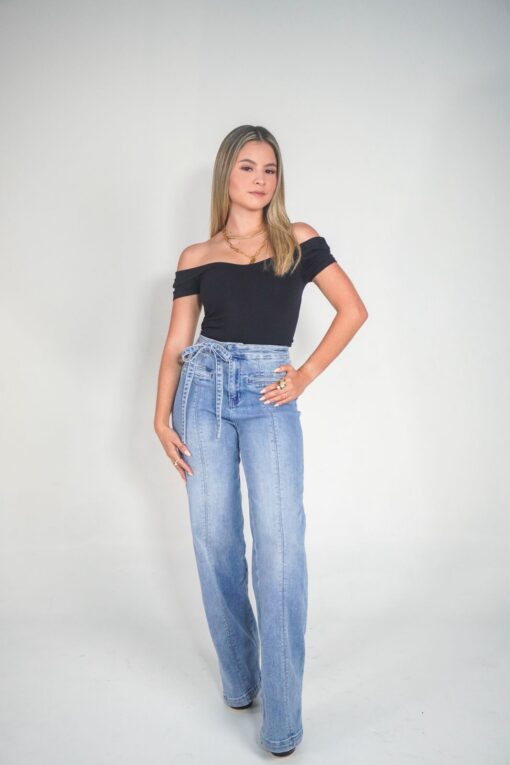 WIDE LEG JEANS DE LAZA