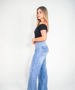 Alternative view of WIDE LEG JEANS DE LAZA