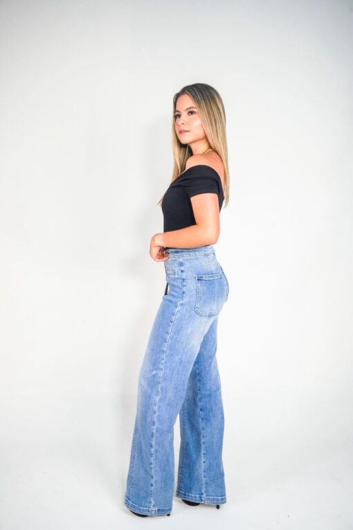 WIDE LEG JEANS DE LAZA - Imagen 2