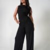 CONJUNTO TOP ASIMÉTRICO Y PANTALÓN