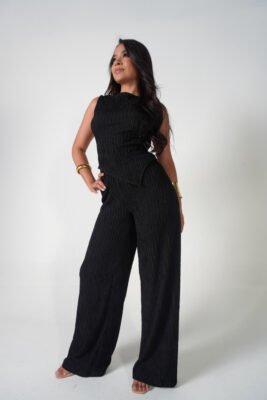 CONJUNTO TOP ASIMÉTRICO Y PANTALÓN